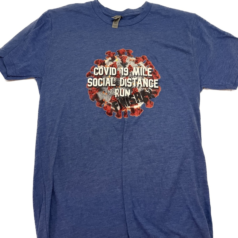 COVID 19 Social Distance Mile FINISHER Tshirt